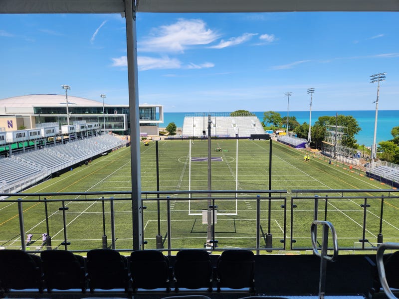 temporary Northwestern football field
