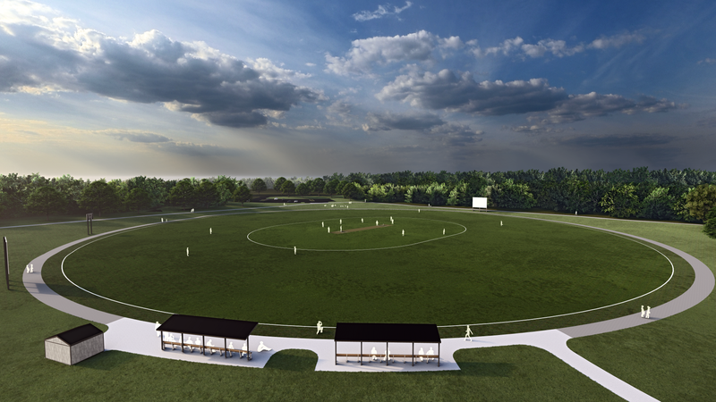 Rendering of new cricket pitch in Troy
