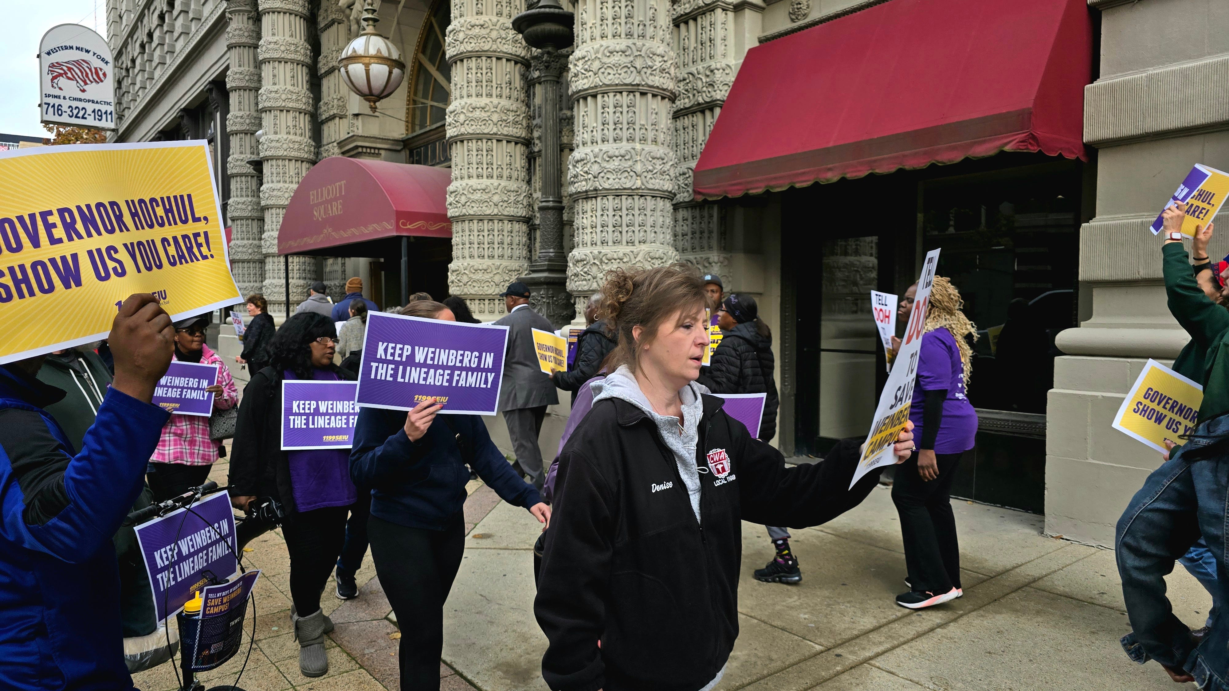 Caregivers, resident families protest Weinberg Campus closure