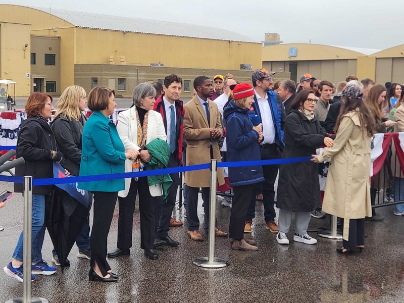 Several of Minnesota's top Democrats were at MSP to see Governor Tim Walz off including Senators Amy Klobuchar and Tina Smith, Mayors Jacob Frey and Melvin Carter, and Lt. Governor Peggy Flanagan.