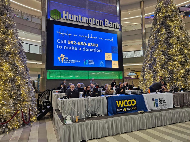In the midst of WCCO's Union Gospel Mission Radiothon, Tuesday, November 19, 2024.