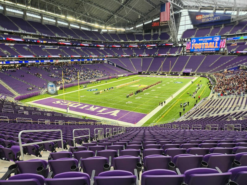 Getting set for two full days of high school football at U.S. Bank Stadium Friday morning.