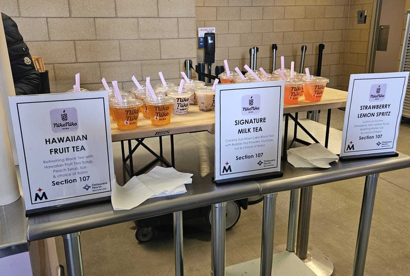 Three Niko Niko Boba tea options at the ballpark this year.
