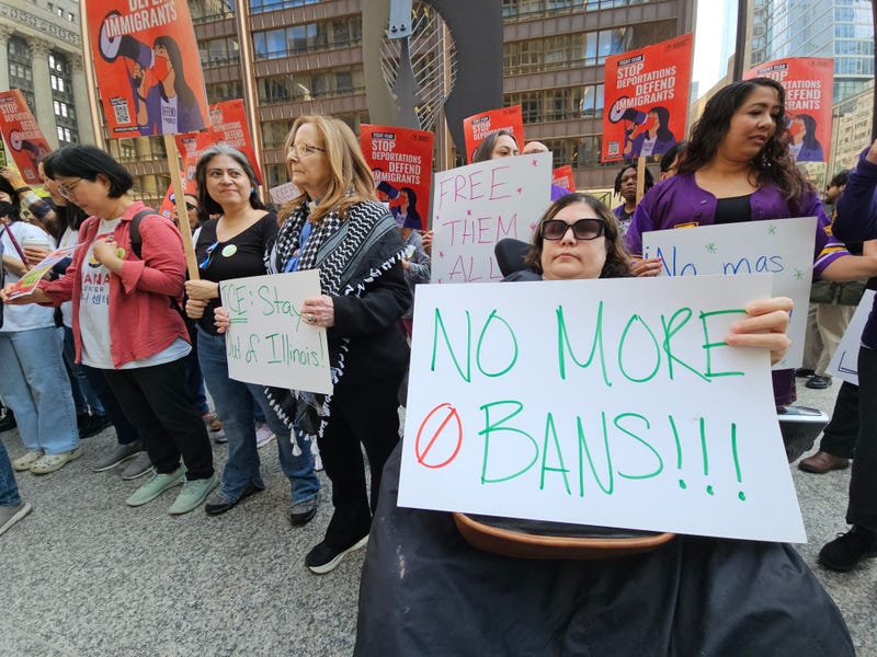 Travel ban, immigration enforcement protest in Chicago.