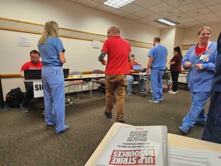 Strike authorization vote by MNA union members