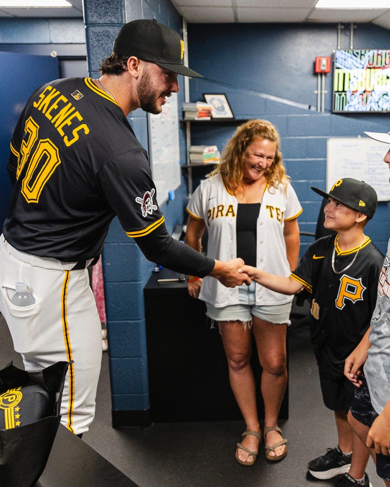 Paul Skenes & Wheaton Make-A-Wish family