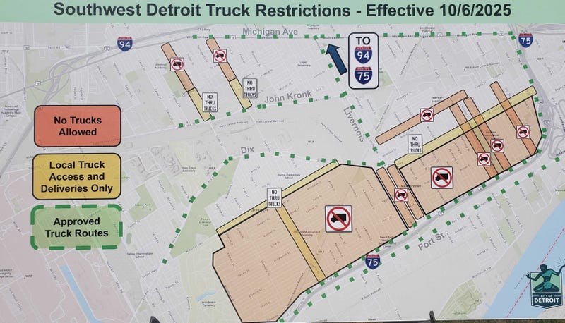 SW Detroit truck restrictions 