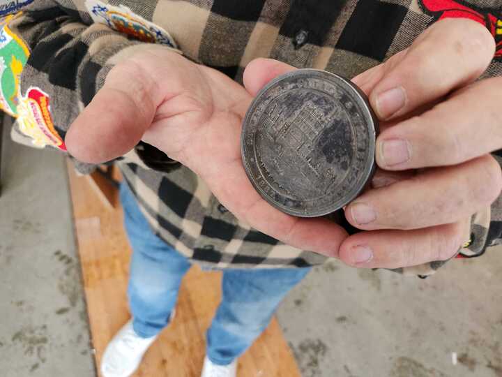 This medallion dates back to the second St. Paul Winter Carnival