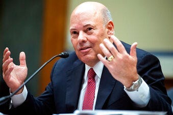 FILE - In this Aug. 24, 2020, file photo, Postmaster General Louis DeJoy testifies during a House Oversight and Reform Committee hearing on the Postal Service on Capitol Hill in Washington. (Tom Williams/Pool via AP)