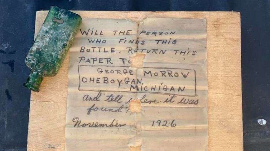 Boat captain finds 95-year-old message in a bottle, returns letter to the writer’s daughter