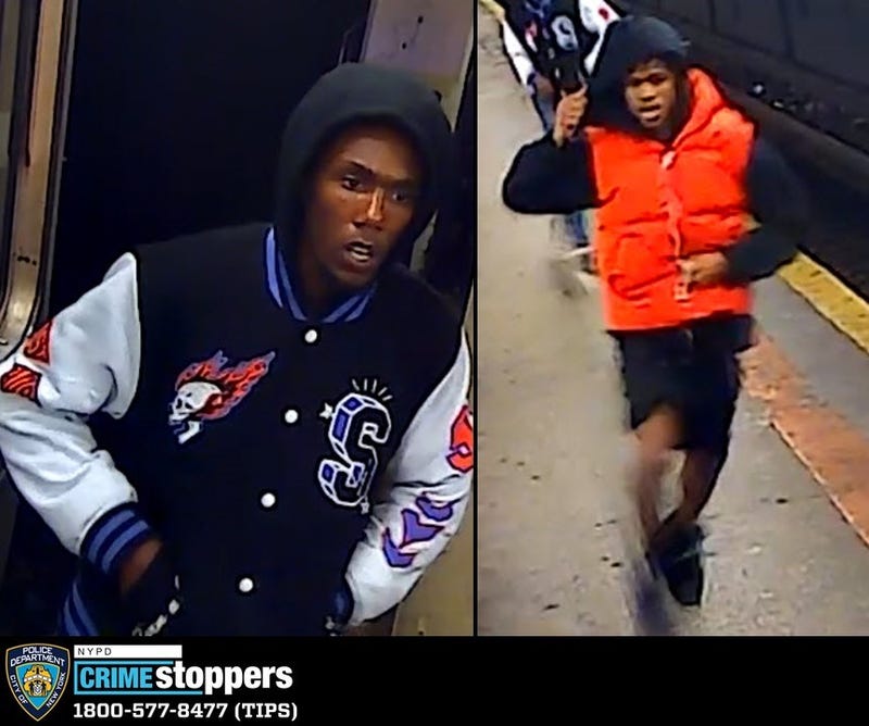 Police are searching for two suspects in an attack on a Q train on July 29 in Kensington, Brooklyn