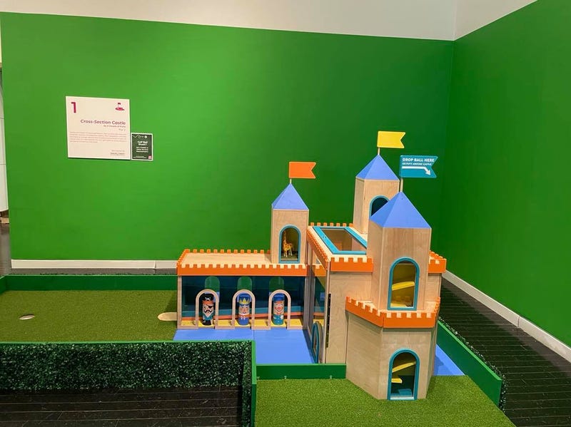 Hole #1, “Cross-Section Castle” by A Couple of Putts design duo Robin Schwartzman and Tom Loftus