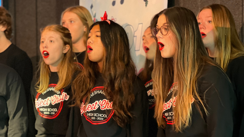B101's 9-12 Division 2023 Christmas Choir Competition Champions Neshaminy High School Perform at B101