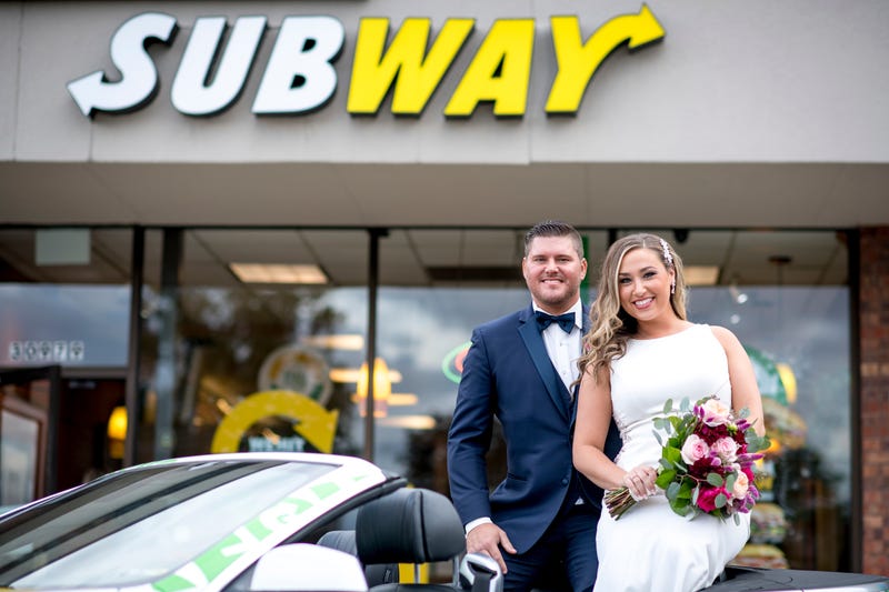 wedding pics at Subway
