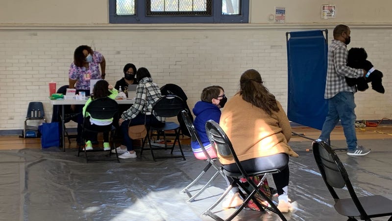 pediatric vaccine clinic at the Waterview Recreation Center in Germantown