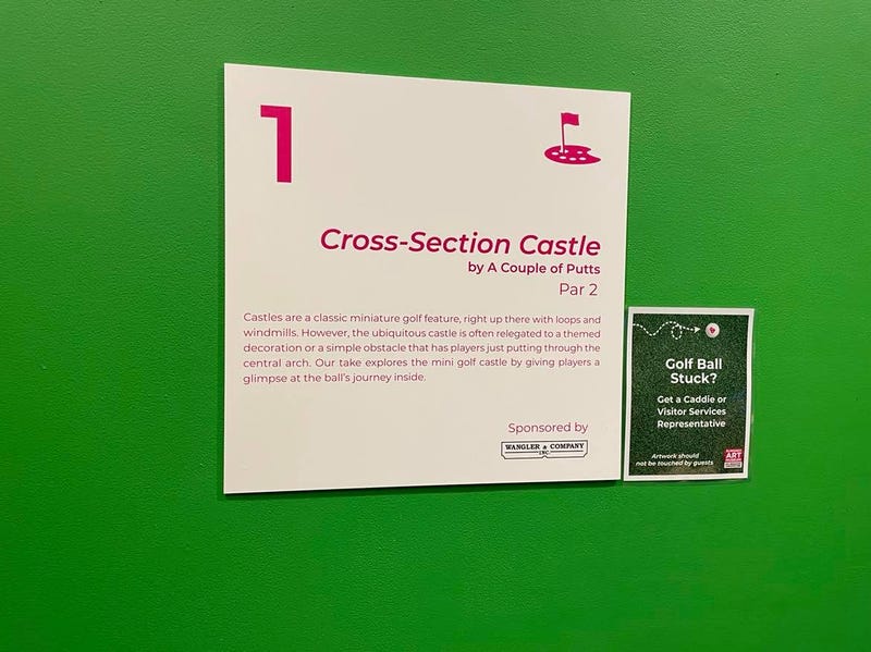 Hole #1, “Cross-Section Castle” by A Couple of Putts design duo Robin Schwartzman and Tom Loftus