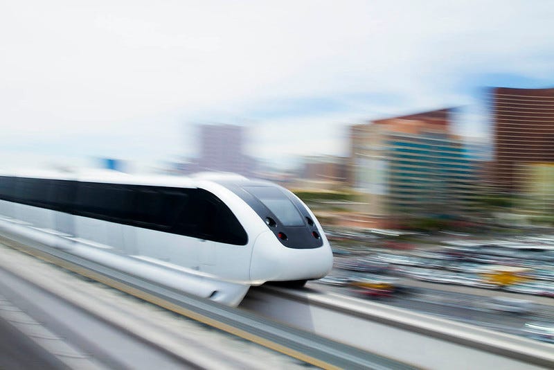 Aerial View Of The Las Vegas Monorail