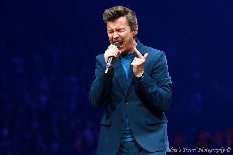 Rick Astley on stage