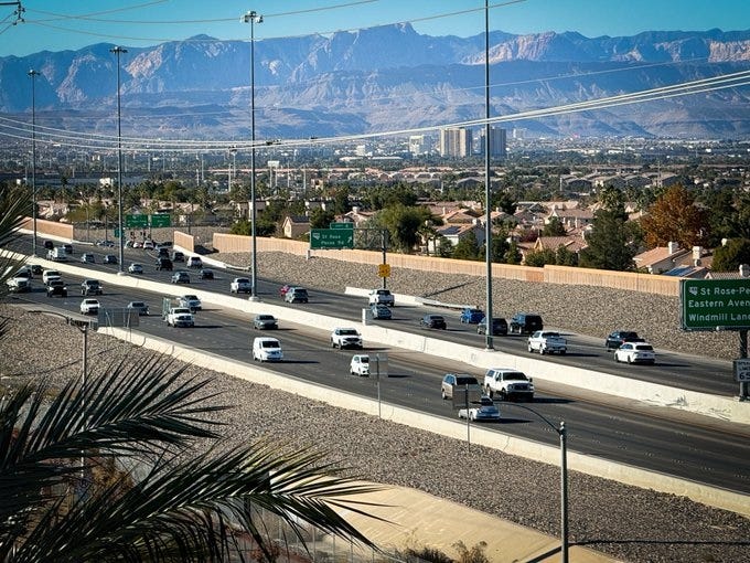 A stretch of I-215 in Henderson