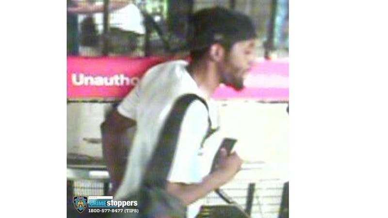 Security cameras caught footage of the suspect leaving the station.