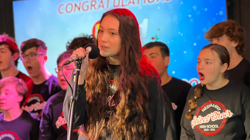 B101's 9-12 Division 2023 Christmas Choir Competition Champions Neshaminy High School Perform at B101
