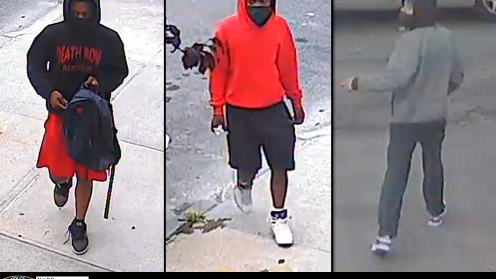 NEW VIDEO: Manhunt for robbery crew that left NYPD officer critical with fractured skull, brain bleed