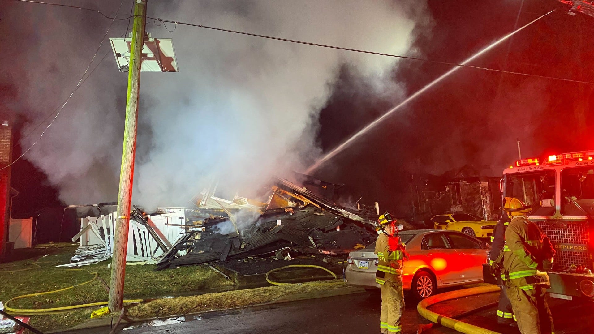 1 confirmed dead in 2-home West Deptford fire
