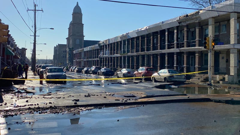 Kingsessing water main break flood