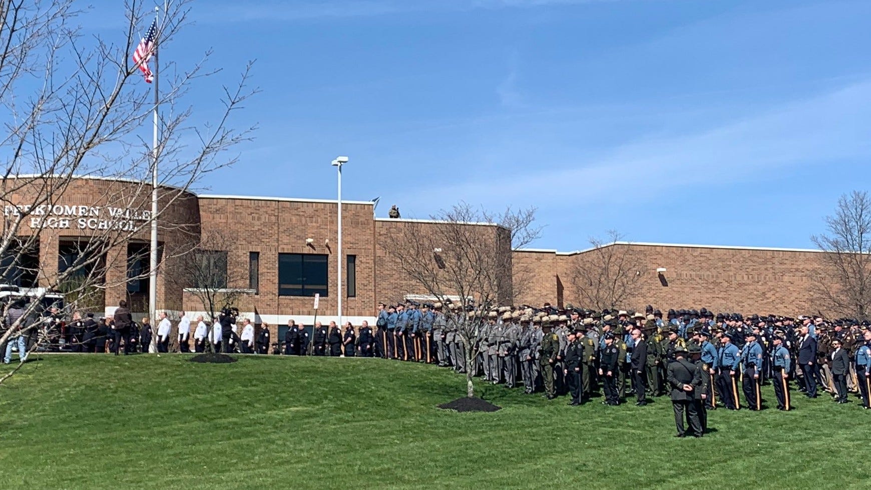 Thousands pay respects to slain trooper at Perkiomen Valley High School