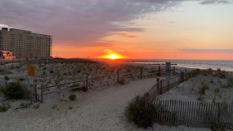 The sunrise in Ocean City, New Jersey.