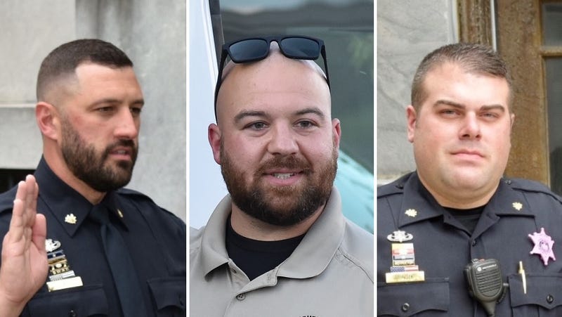 Cpl. Andrew Noto, Cpt. Tim Metz and Cpt. Ryan Volk of the Montgomery County Sheriff's Office.