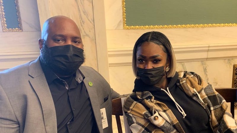 From left: David Robinson and Ebony Richards