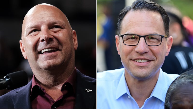 Pennsylvania gubernatorial candidates Doug Mastriano, Josh Shapiro.
