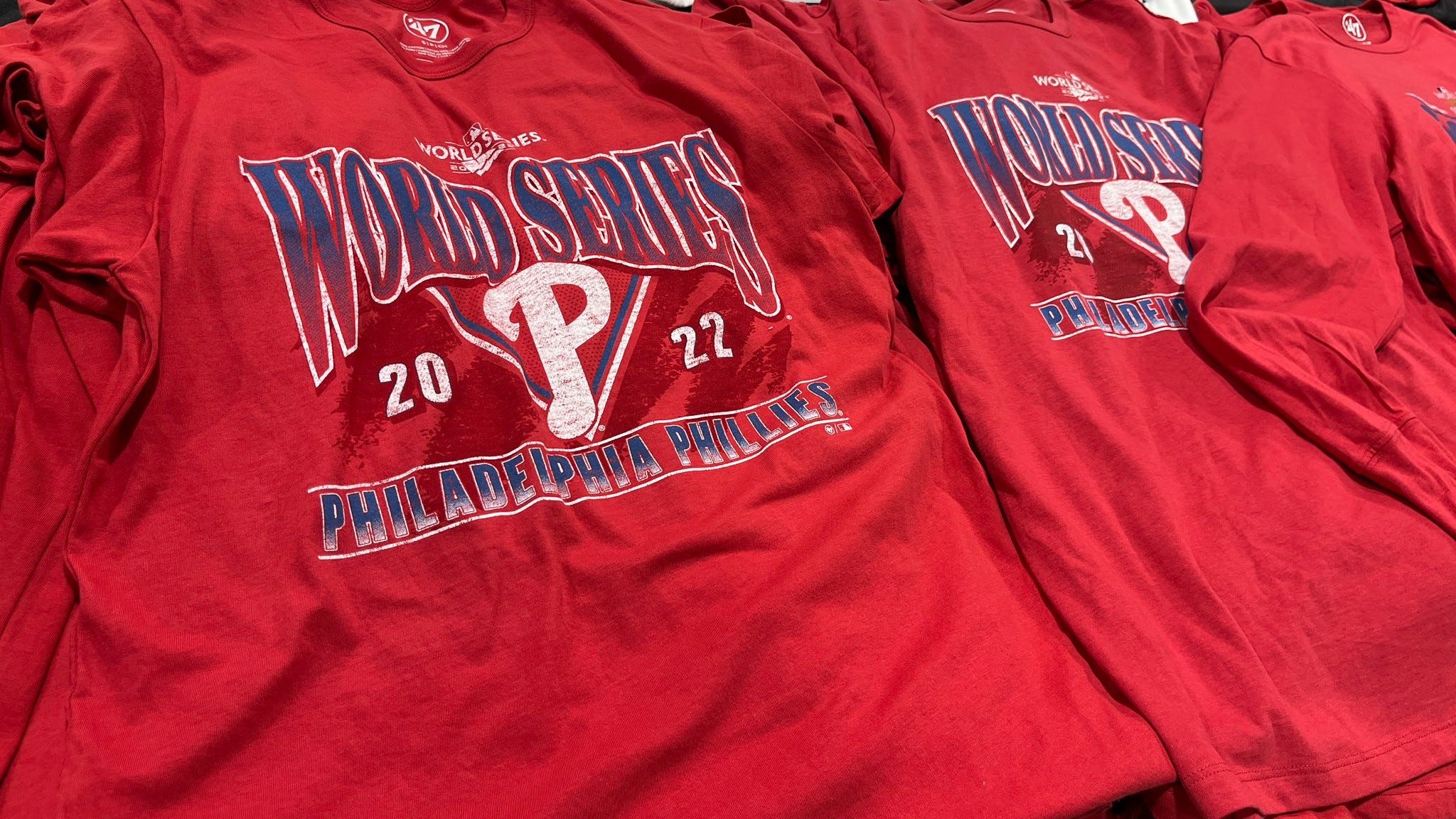 Phillies fans try to score championship, World Series merch — and tix