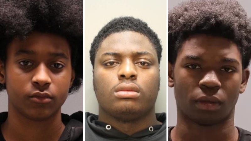 From left: Troy Fletcher, 15, Dayron Burney-Thorn, 16, and Zyhied Jones, 17 