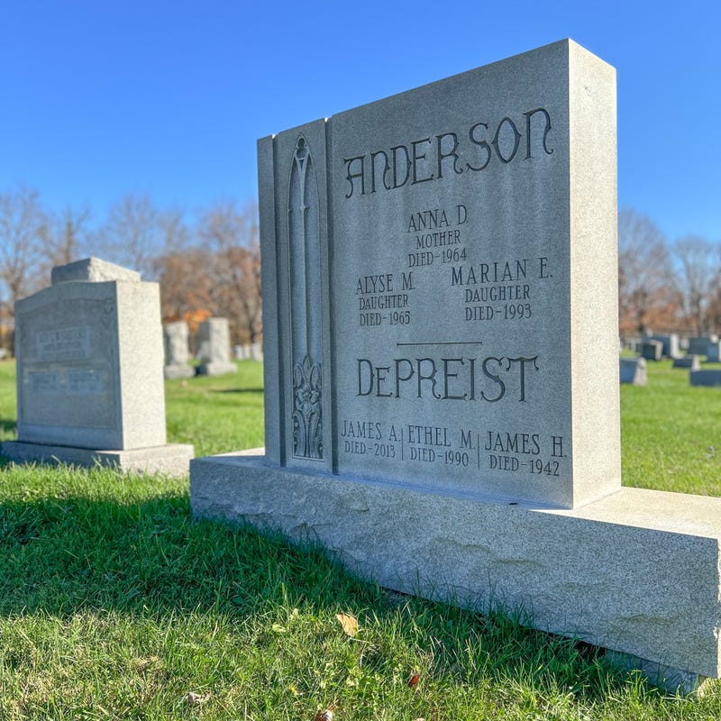 Grave marker for Marian Anderson and family at Eden Cemetery in Delaware County, Pa.