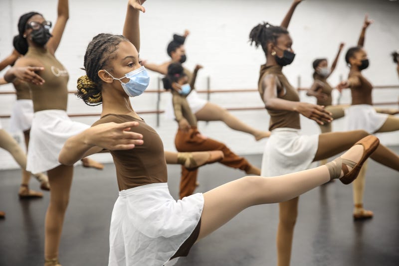Dancers rehearse for their annual holiday show, “The Nutcracker: Dipped in Chocolate.”