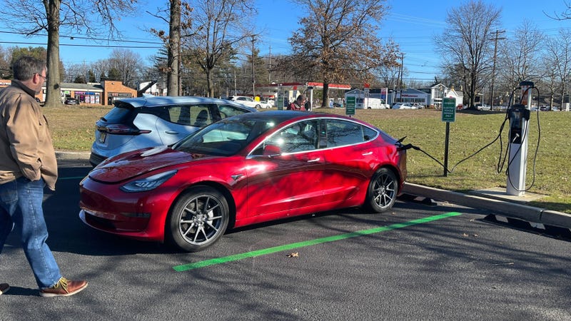 The new charging station at Camden County College
