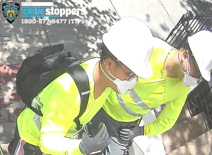 Police are searching for two men for a Brooklyn home invasion in which a 12-year-old boy was assaulted