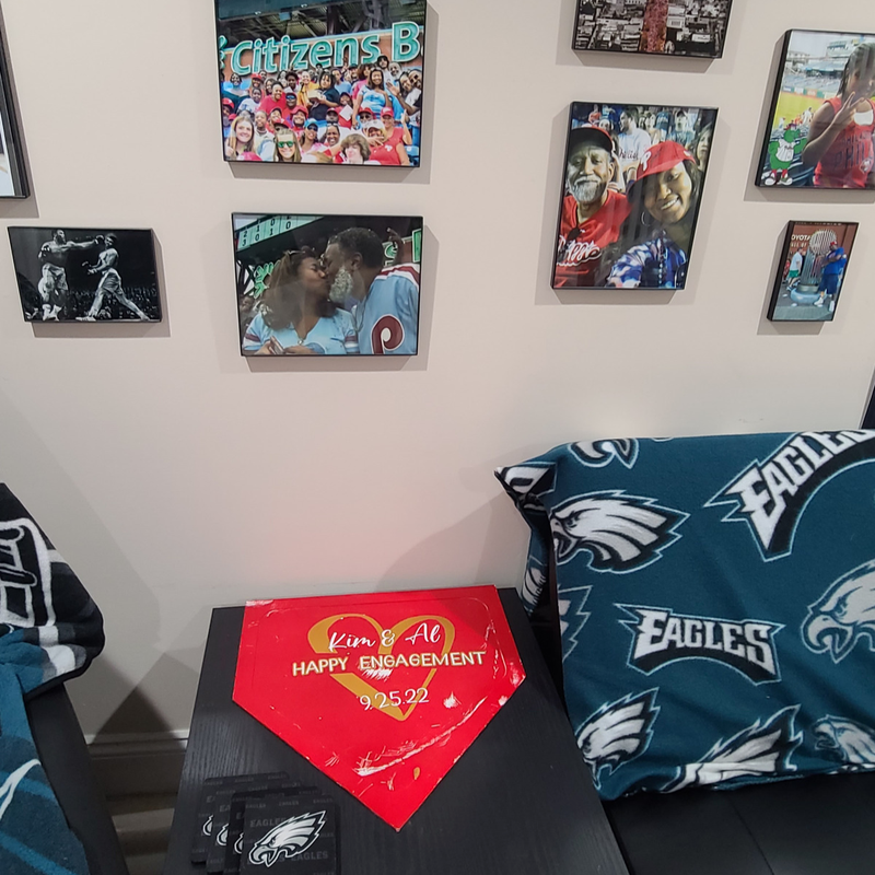 Alvah Brown and Kim West have several mementos from Sept. 5, 2022, the day they got engaged.