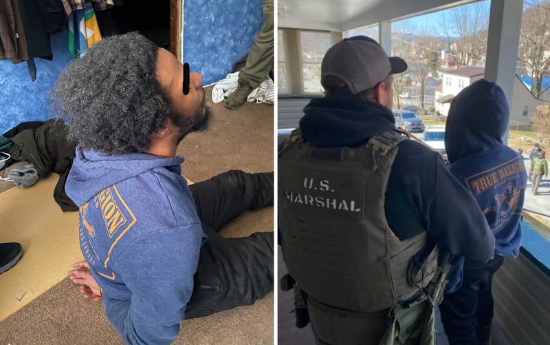 U.S. Marshals arrested Aleem Borden in Johnstown, Pennsylvania, on Thursday.