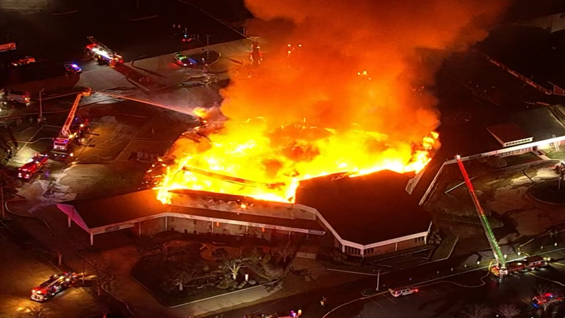 Five-alarm fire at the Fountain of Life Center