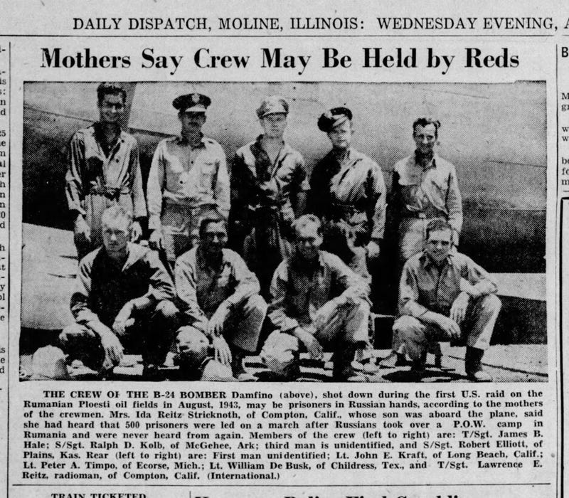 It's been almost 80 years since Ecorse native and U.S. Army Air Forces 2nd Lt. Peter A. Timpo, 24, was last seen before the aircraft he served on was hit by enemy fire above Romania during WWII.