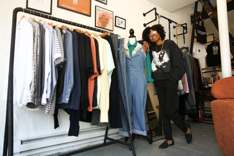 Kimberly McGlonn at her Blk Ivy clothing store