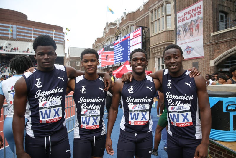 Runners from Jamaica College.