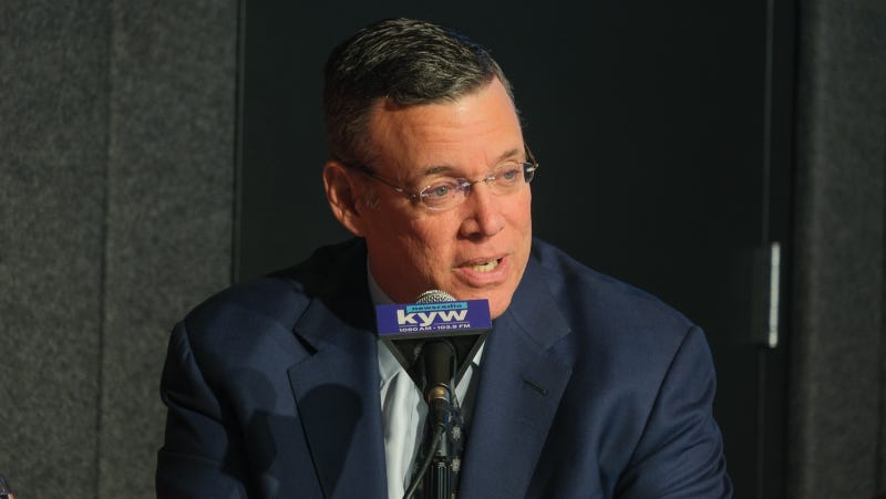 Jeff Brown attended a mayoral candidate forum at KYW's studios in May.