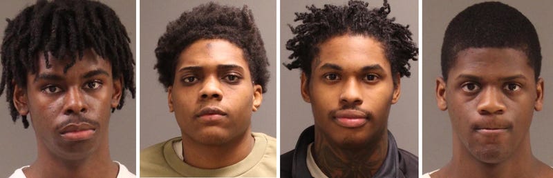 From left: Dontae Sutton, 19; Jamir Brunson-Gans, 20; Elijah Soto, 19; Khalil Henry, 19