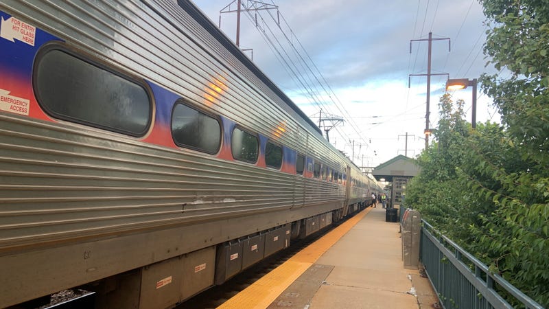 Regional rail train stopped at station