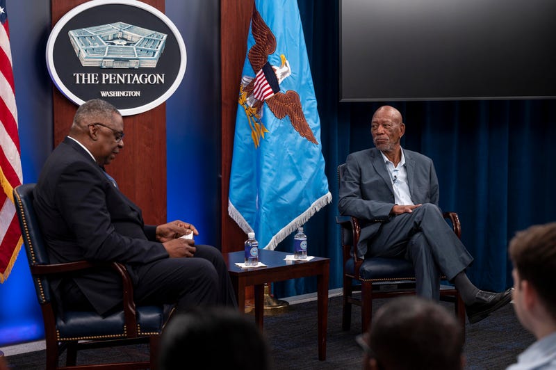 Morgan Freeman, Defense Secretary discuss upcoming documentary