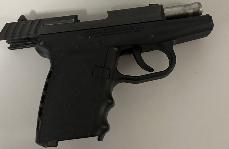 Police say they searched Cody Heron’s property and found the motorcycle, helmet, clothing and gun visible in the video of his confrontation with a driver on Sunday night.